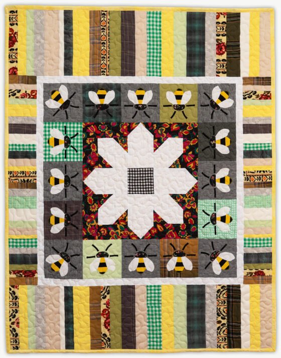 'Bianca's Bees', a memorial quilt designed by Lori Mason