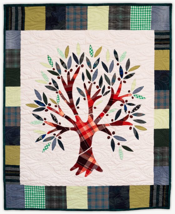 'David's Olive Tree', a memorial quilt designed by Lori Mason