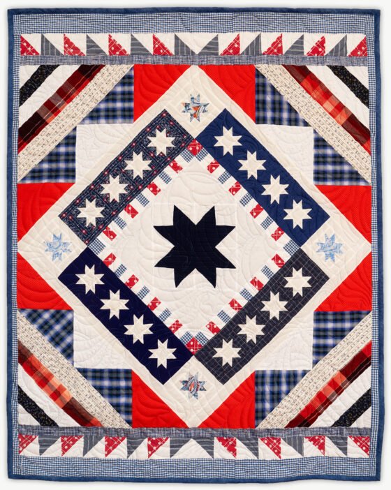 'David's Stars and Stripes', a memorial quilt designed by Lori Mason